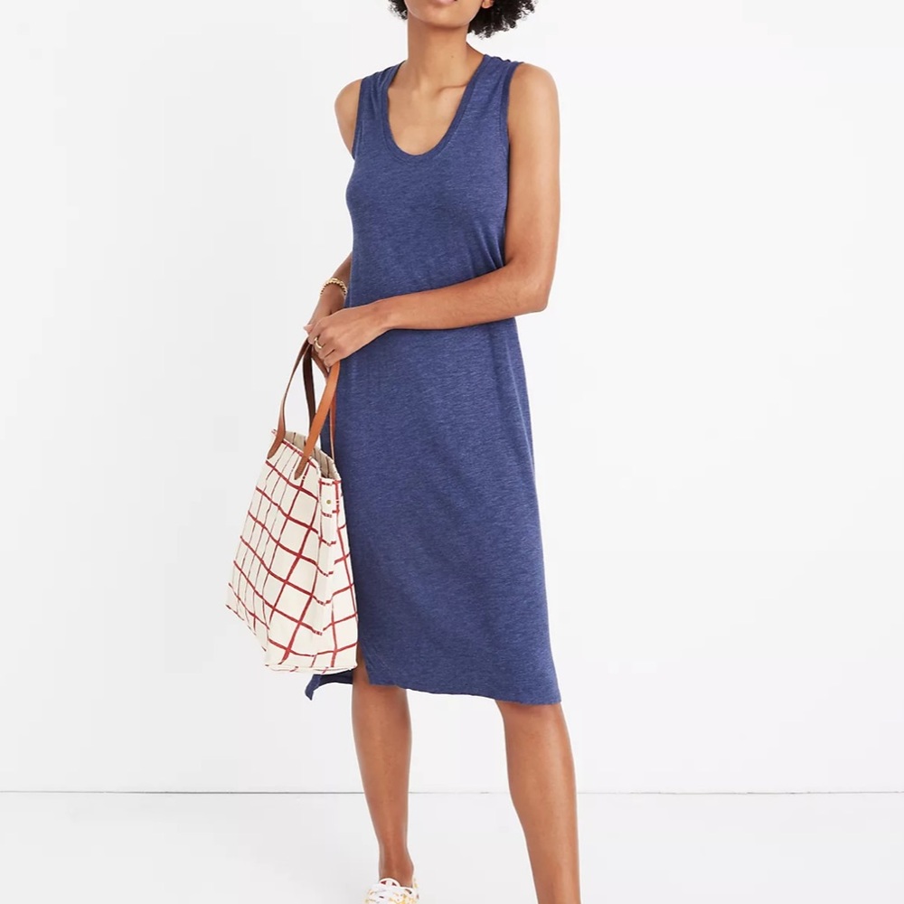 Madewell Blue Jersey Tank Dress Medium